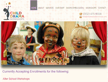 Tablet Screenshot of childdramaworkshops.com